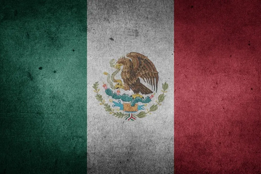 mexico, flag, grunge
