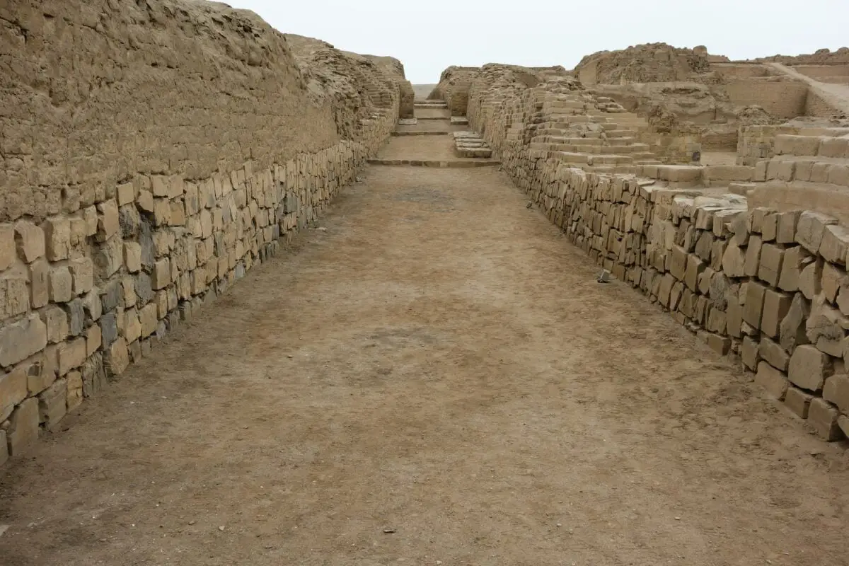 Mesmerizing view of an archaeological sanctuary of Pachacamac in the province of Lima in Peru