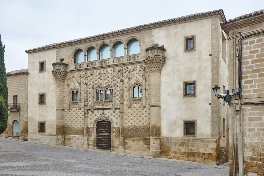 Spanish reinassance building in Baeza, Jaen. Jabalquinto palace facade