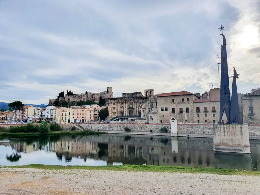 Tortosa historic town from the river